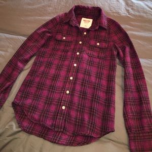 Mossimo Supply Co. magenta flannel button down XS